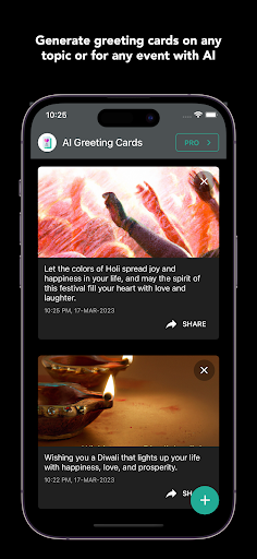 Android application AI Greeting Card Generator screenshort