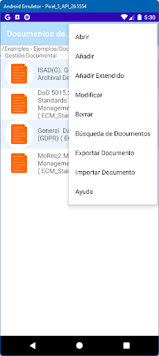OpenProdoc Mobile Screen 2