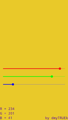 Android application RGB - colors mixer screenshort
