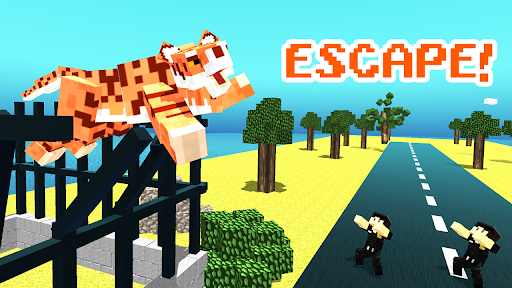 Android application Blocky Wild Park: Tiger Terror screenshort