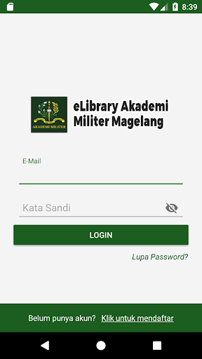 Android application Akademi Militer Magelang screenshort