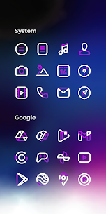 Aline Purple icon pack Pro Paid Apk – linear purple icons 4