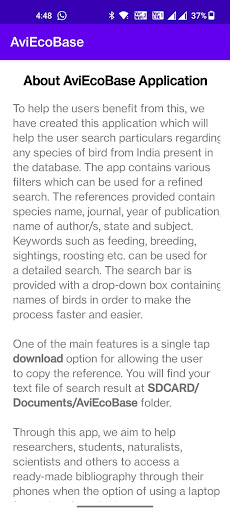 AviEcoBase Screen 2