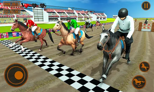 Mounted Horse Racing Games 2