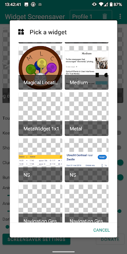 Widget Screensaver Screen 3