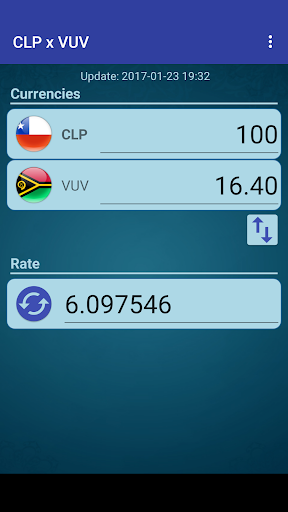 Android application Chile Peso x Vanuatu Vatu screenshort