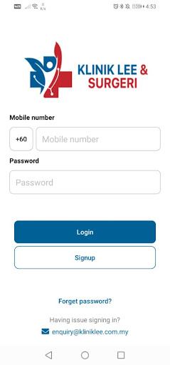 Android application MyKLEE screenshort