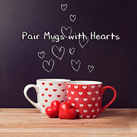 Pair Mugs with HeartsTheme