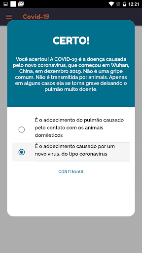 COVID 19, Você sabia? Screen 3