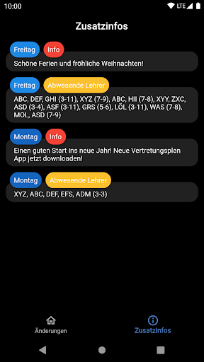 GymLehrte Vertretungsplan Screen 2