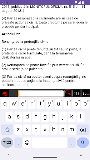 Codul de Procedură Penală Screen 3