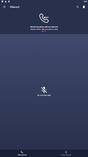 Android application Voice and audio recorder QRec screenshort