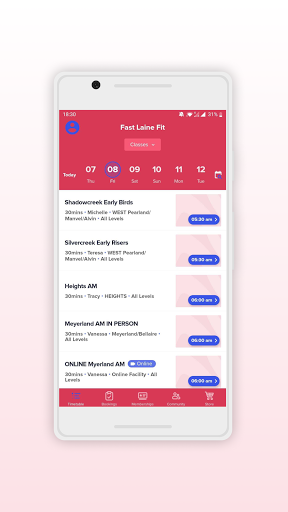 Android application Fast Laine Fit screenshort