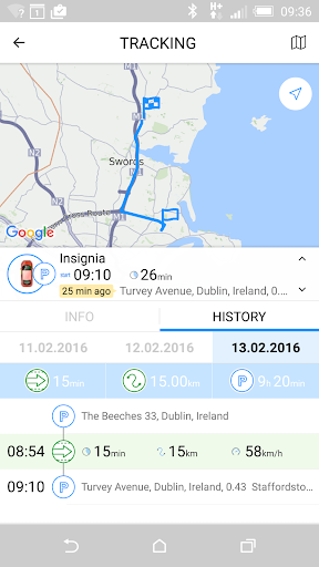Android application Smarttrackfleet screenshort