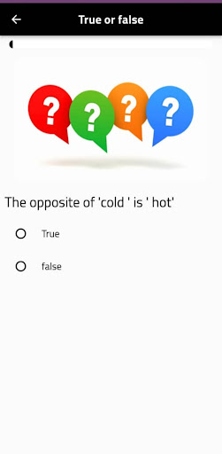 Android application English language test screenshort