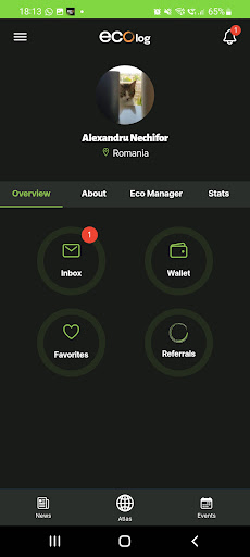 Android application ecolog screenshort