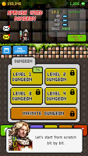Android application Spanish Dungeon: Learn Spanish screenshort