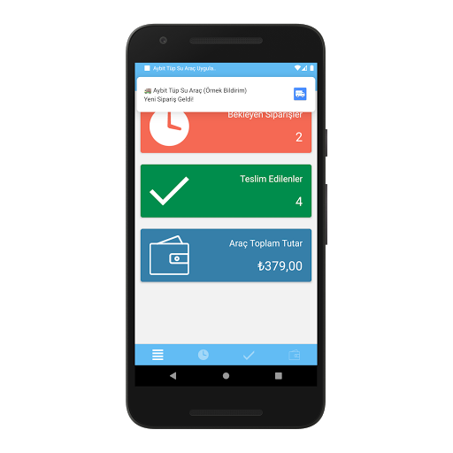 Android application Aybit Tüp Su Araç Uygulaması screenshort