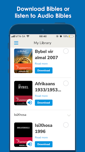 Android application BibleSA screenshort