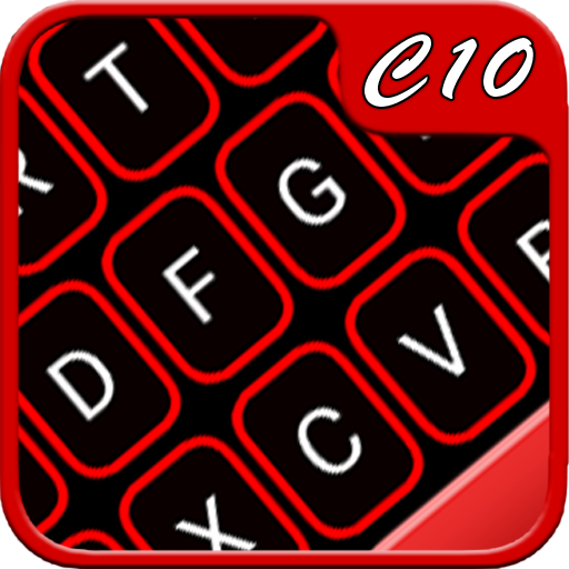 Red Neon Keyboard  Icon