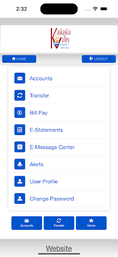 Kaskaskia Valley Credit Union Screen 2