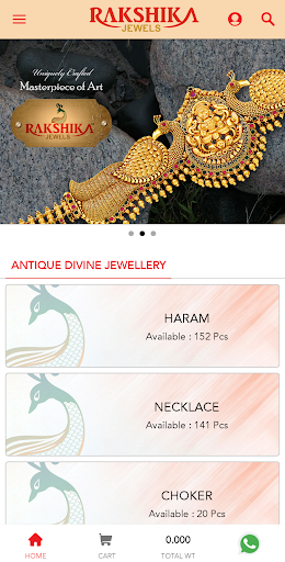 Android application Rakshika Jewels screenshort