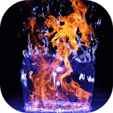 Fire in water live wallpaper icon