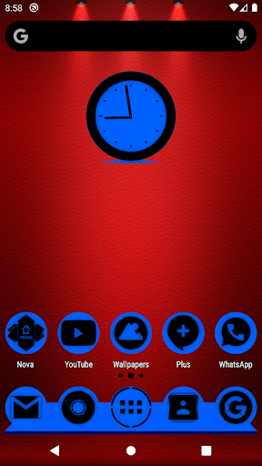 Android application Oreo Blue Icon Pack P2 screenshort