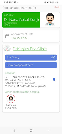 Dr.Kunjirs BRIO clinic Screen 2