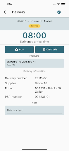 Comstruct Field App Screen 2