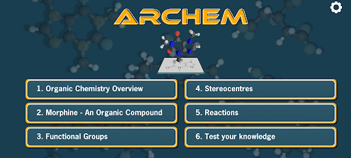 Android application ARChem screenshort