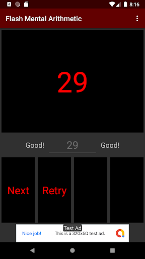 Flash mental arithmetic screenshot 3