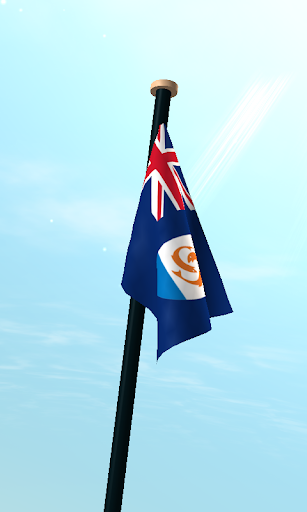 Anguilla Flag 3D Wallpaper Screen 3