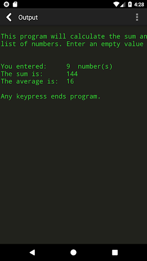 BASIC Programming Compiler Screen 2