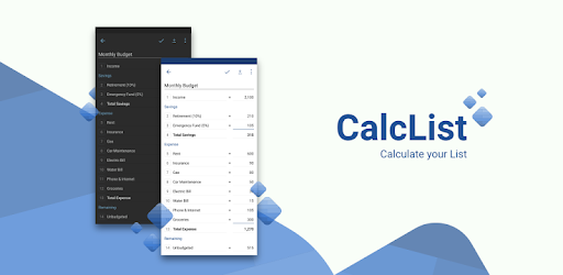 Calclist - Calculate Your List - Apps On Google Play