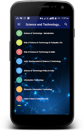 Android application Science and Tech for UPSC screenshort