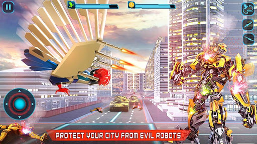 Android application Hero Bat Robot : Car Games screenshort