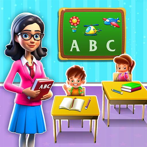 Kindergarten School Teacher Logo