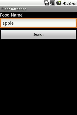 Android application Fiber Database screenshort