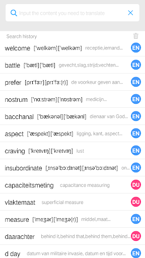 Dutch English Dictionary | Dut Screen 3