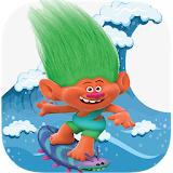 trolls surfer adventure  holiday icon