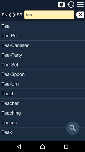 Android application English Serbian Dictionary screenshort
