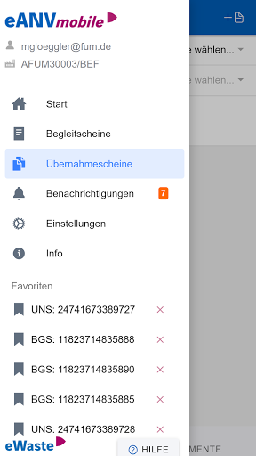eANVmobile Screen 2