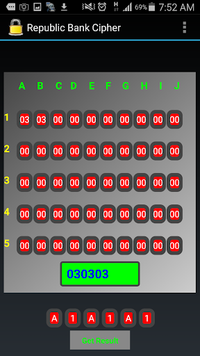 Republic Bank Cipher (Trial) Screen 2