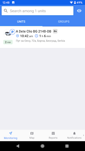 Android application Detektomat prati screenshort