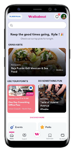 Android application Walkabout screenshort