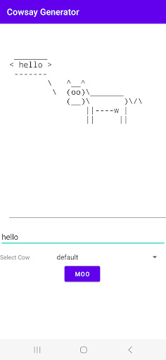 Cowsay Generator Screen 2