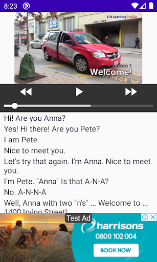 Screenshot of English Lessons for Beginners