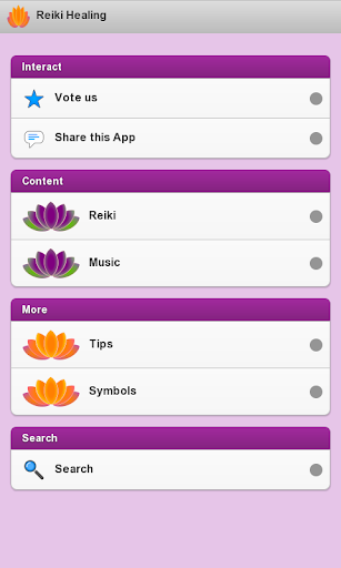 Android application Reiki Healing screenshort