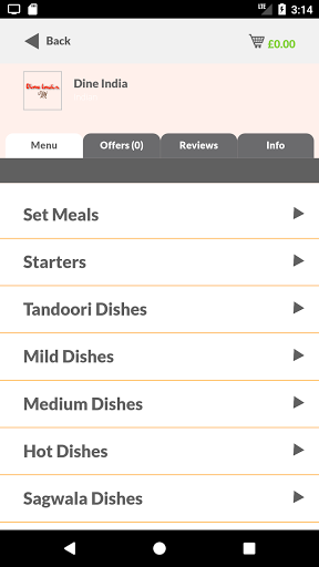 Dine India CH61 Screen 2